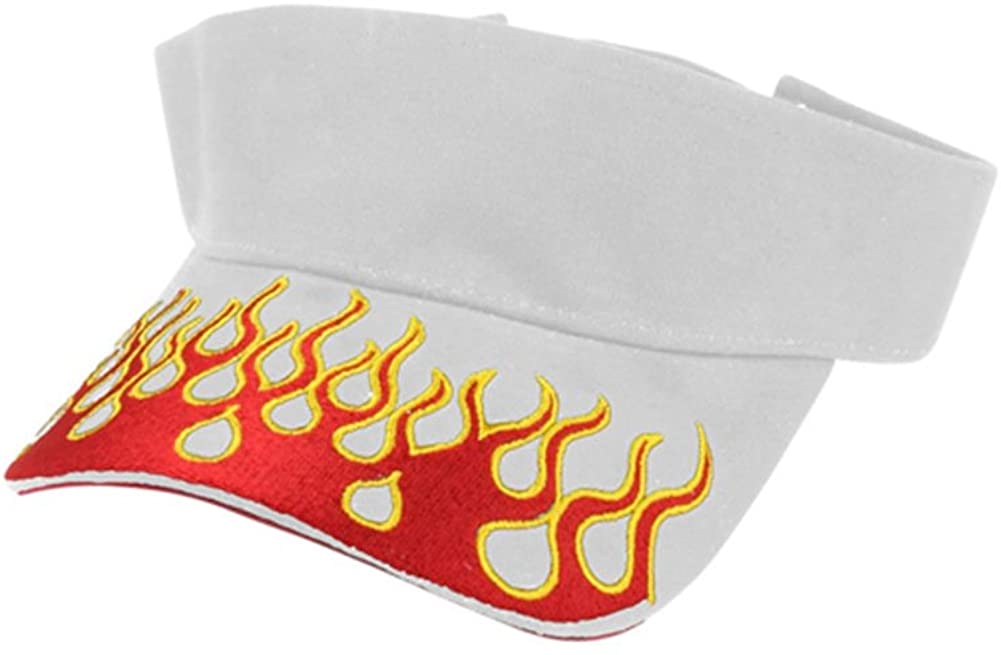 MC Biker Flame Embroidery Brushed Cotton Visor