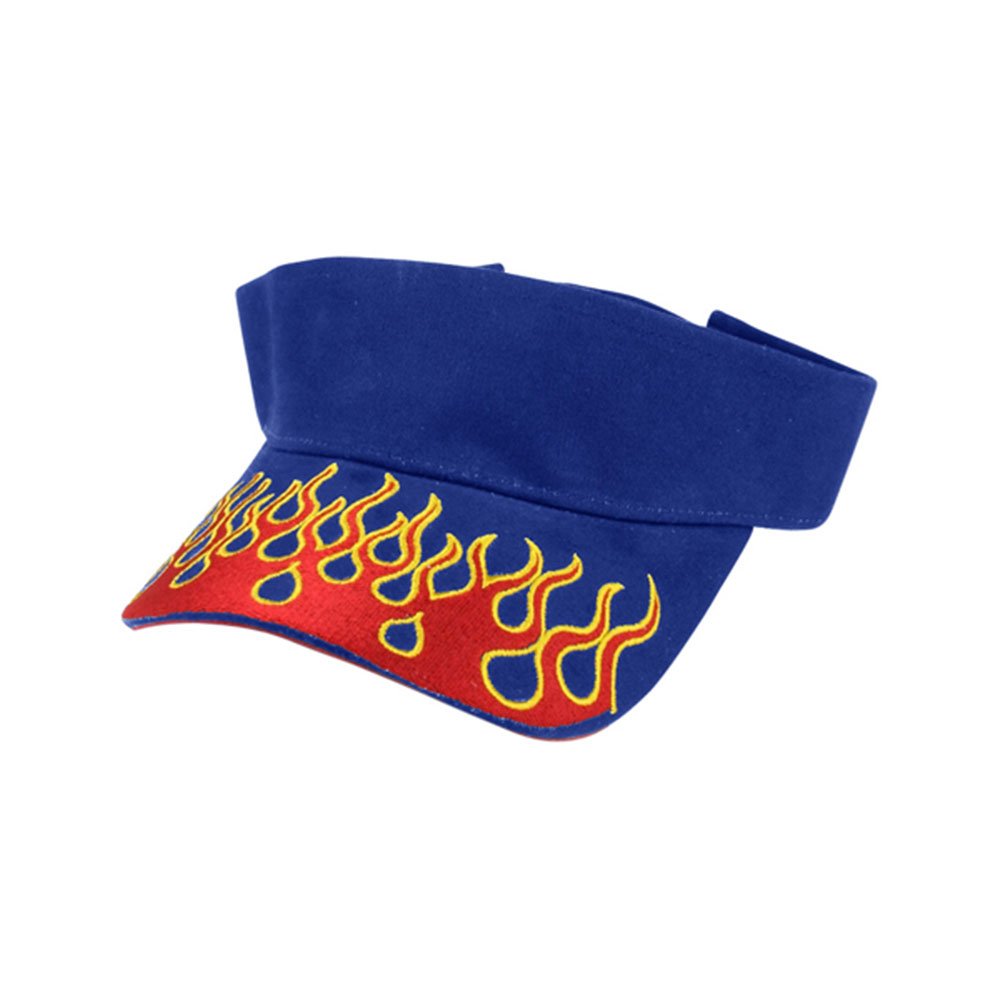 MC Biker Flame Embroidery Brushed Cotton Visor