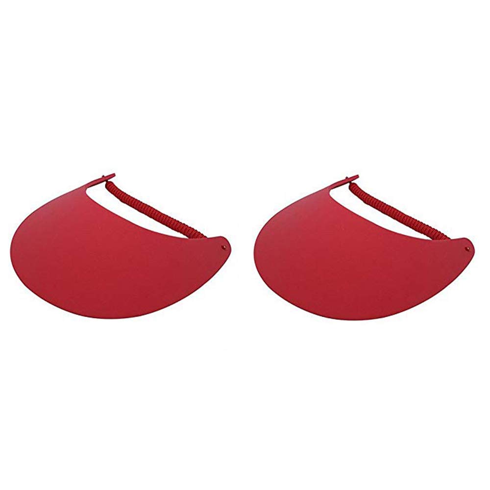 2 Pack Lightweight Foam Sun Visor String Coil Tennis Visor