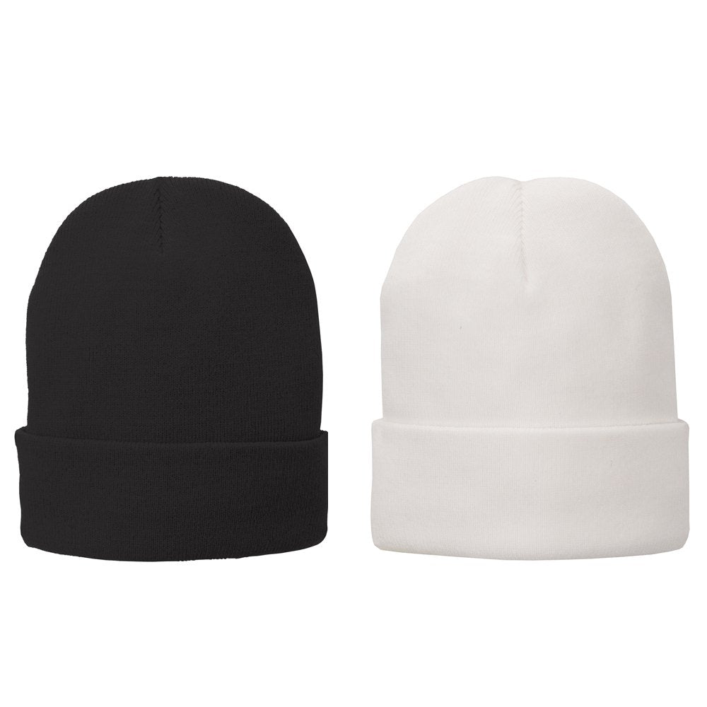 Armycrew 2 Pack Deal - Super Stretch Fine Gauge Winter Cuff Folded Long Beanie