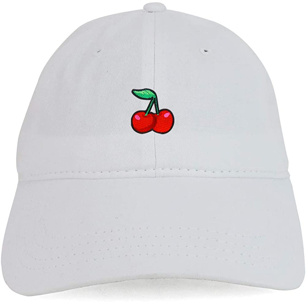 Armycrew Cherry Embroidered Patch Unstructured Cotton Washed Baseball Cap