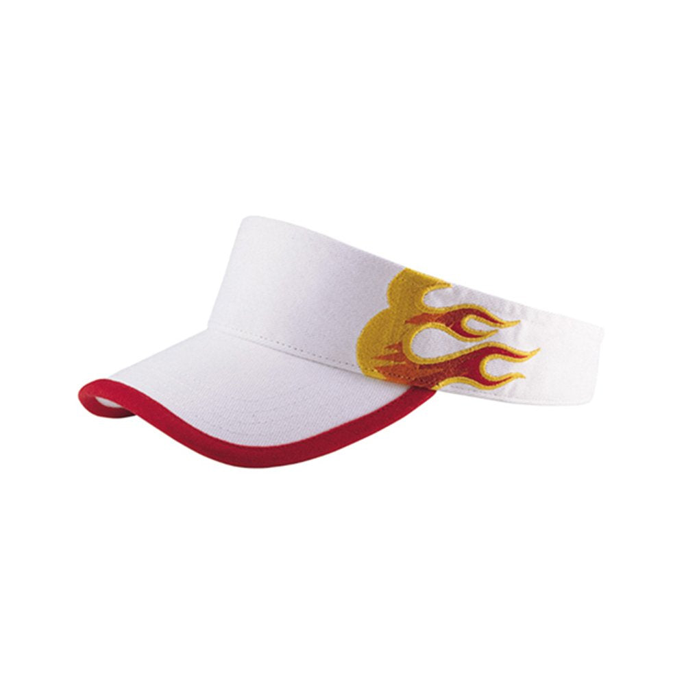 Chopper Biker Pro Style Flame Embroidered Visor