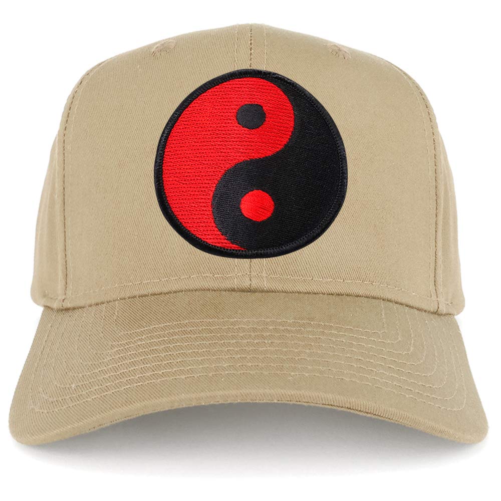 Armycrew Red Yin Yang Patch Structured Baseball Cap