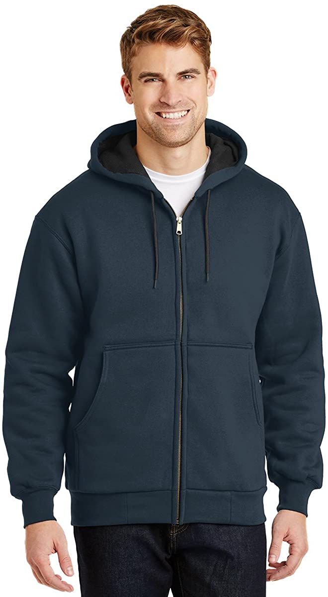 Armycrew Men's Heavyweight Full Zip Hoodie with Thermal Lining