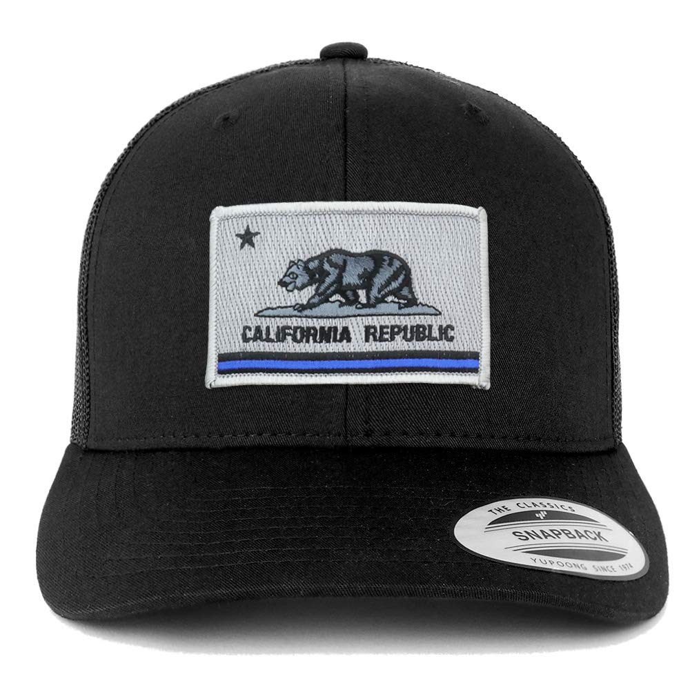 Armycrew California Thin Blue Line Flag Patch Mesh Trucker Cap