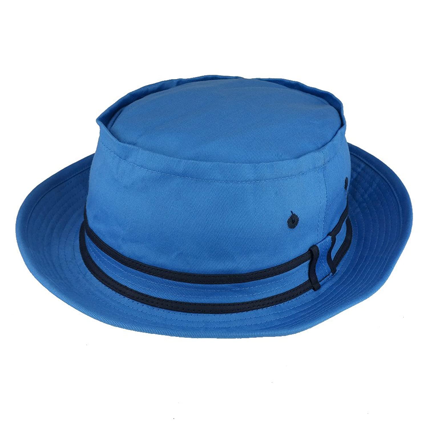 Armycrew Cotton Twill Fisherman Roll Up Bucket Hat with Stripe Band