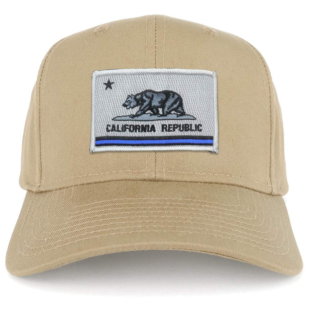 Armycrew California Thin Blue Line Flag Patch Structured Baseball Cap