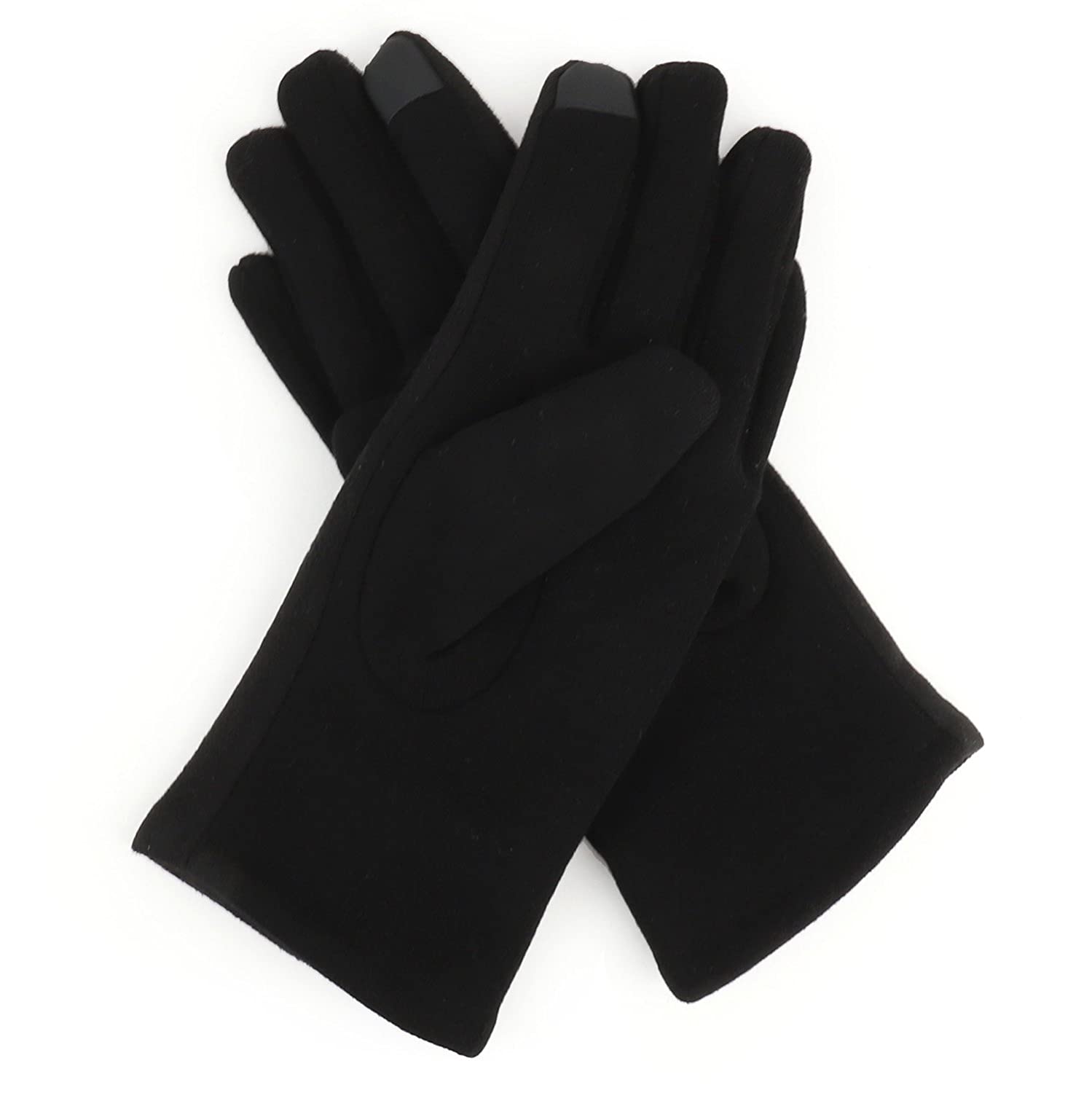 Armycrew Smartphone Touchscreen Ladies Texting Fingers Rose Embroidered Gloves