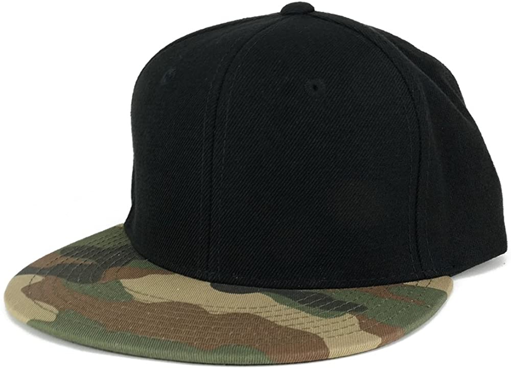 Armycrew 6 Panel Constructed Camo Bill Snapback Adjustable Cap