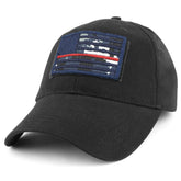Armycrew USA Navy Thin Red Flag Tactical Patch Cotton Adjustable Baseball Cap
