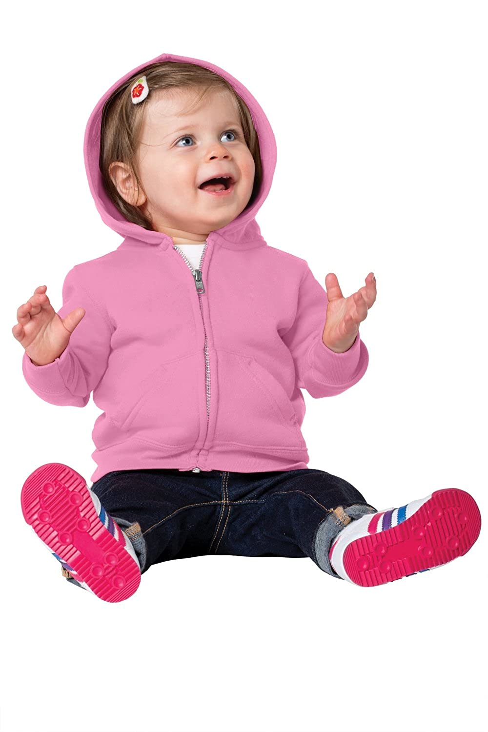 Armycrew Infant Full-Zip Cotton Poly Fleece Sweatshirt Basic Hoodie