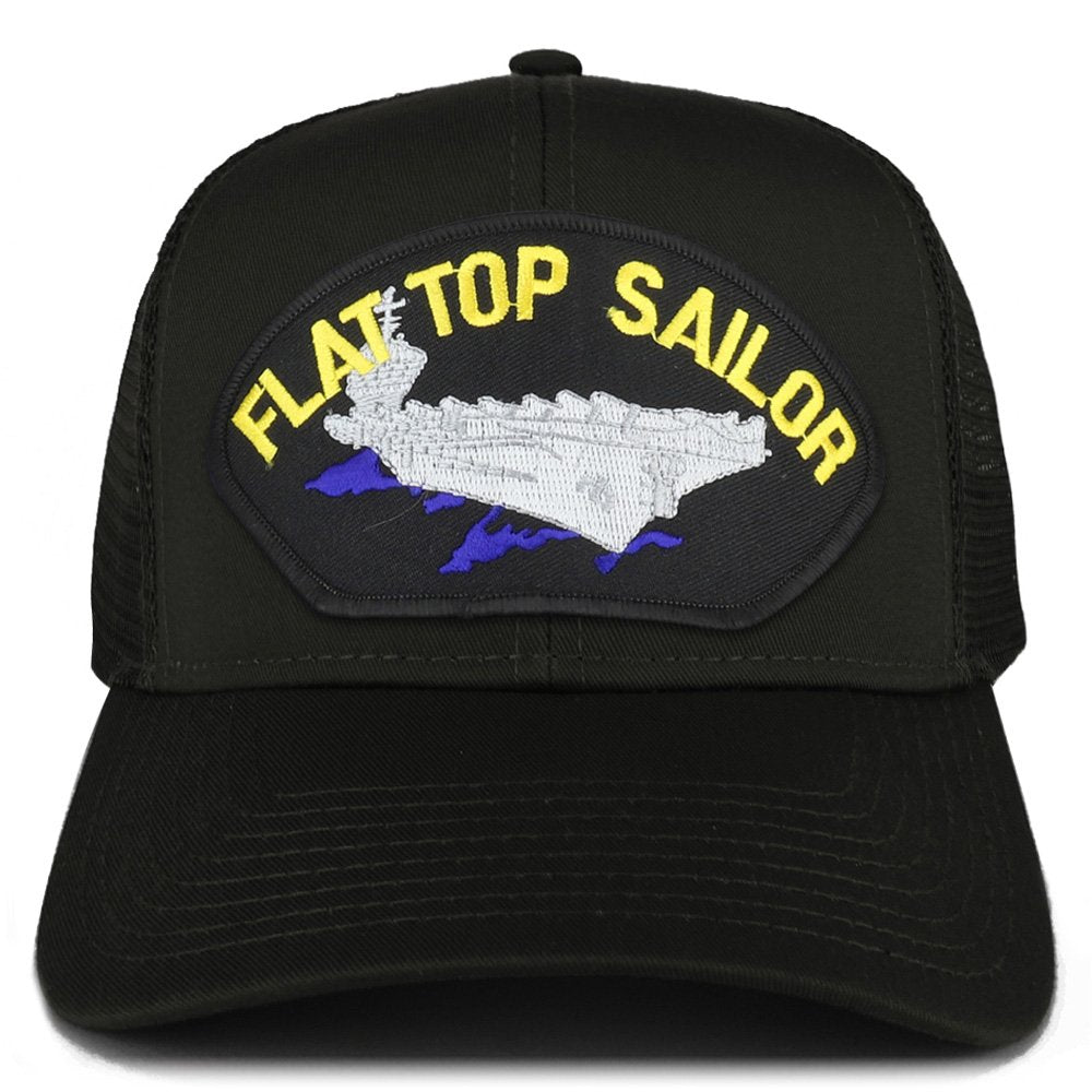 Armycrew XXL Oversize Flat Top Sailor Carrier Large Patch Mesh Back Trucker Cap