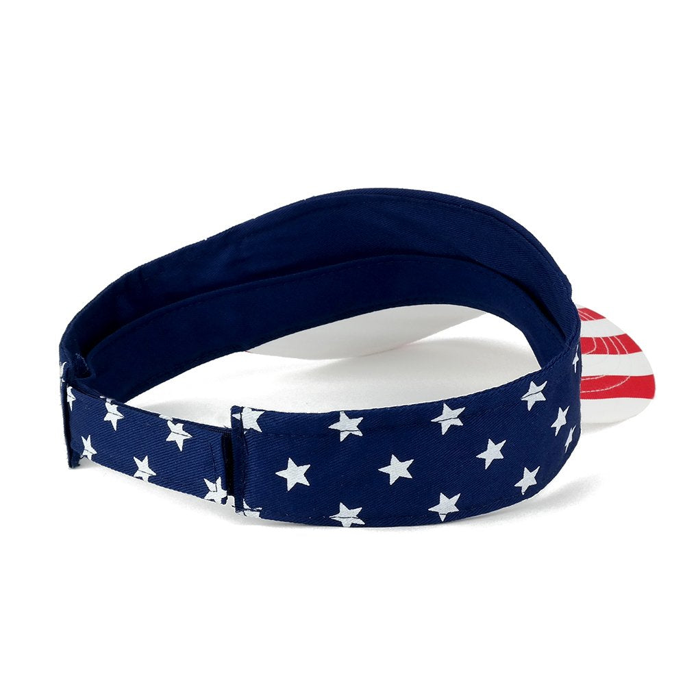 MG American USA Flags Stars and Stripes Patriotic Twill Cotton Visor