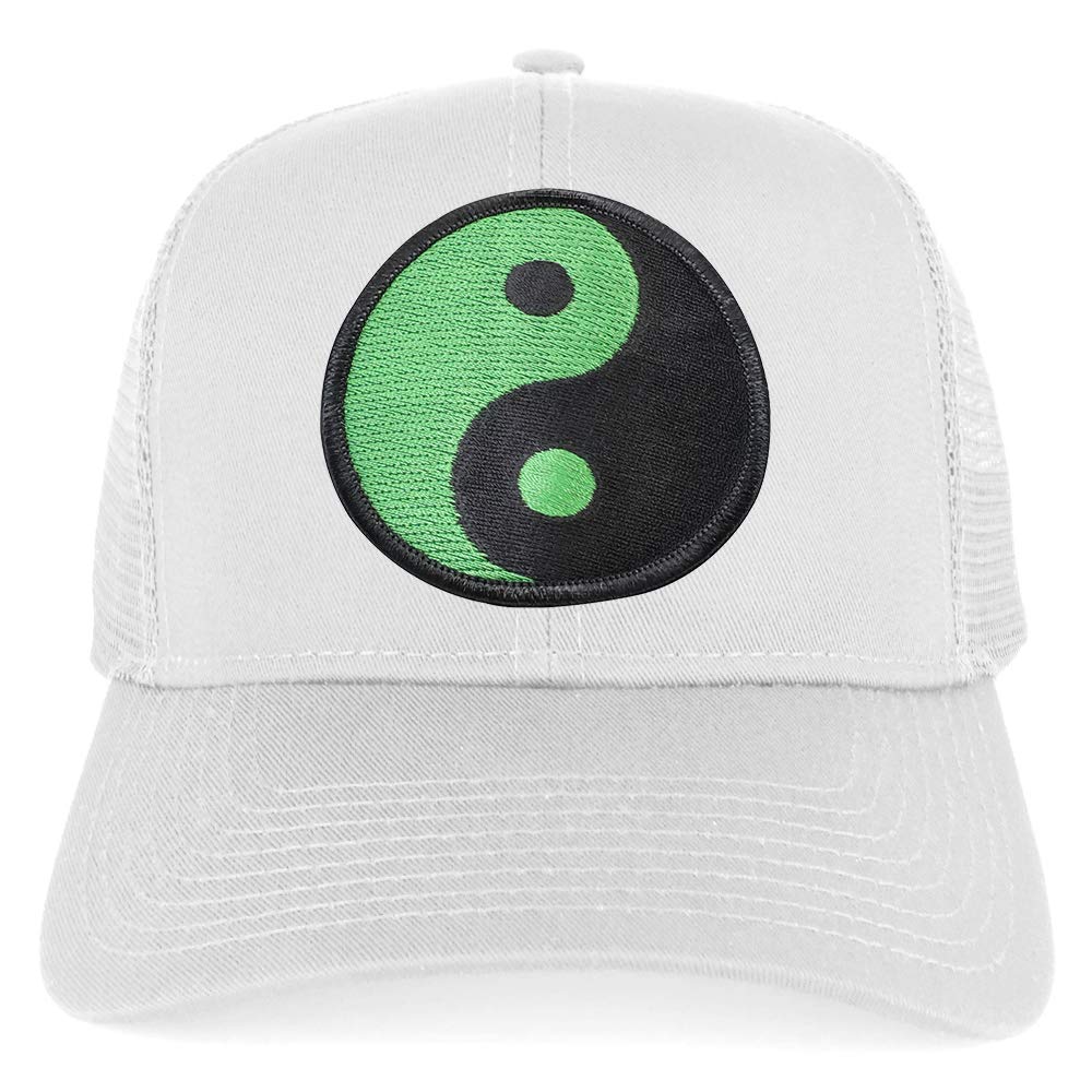 Armycrew Green Yin Yang Patch Structured Mesh Trucker Cap