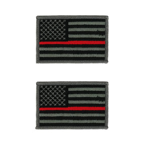 USA American Patriotic Flag Embroidered Iron On Patch 2 Piece Pack