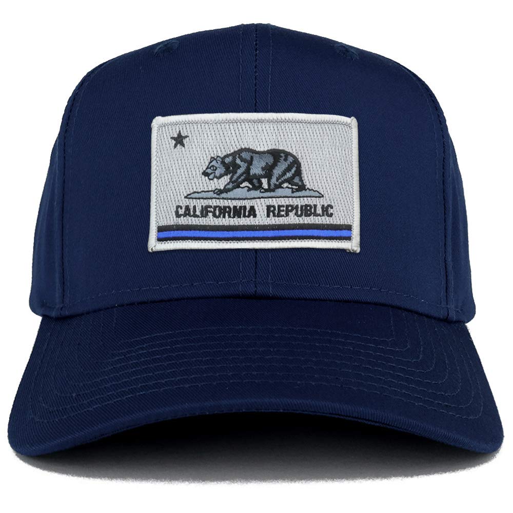 Armycrew California Thin Blue Line Flag Patch Structured Baseball Cap