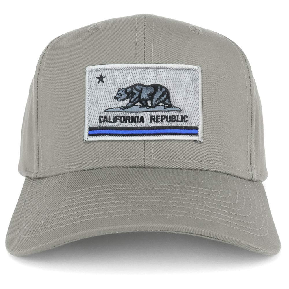 Armycrew California Thin Blue Line Flag Patch Structured Baseball Cap