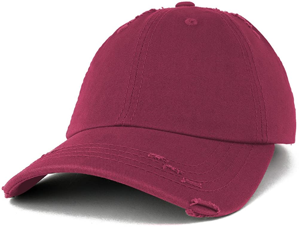 Vintage Frayed Unstructured Adjustable Polo Cap