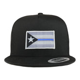 Armycrew 5 Panel Puerto Rico Thin Blue Line Flag Patch Flatbill Mesh Cap