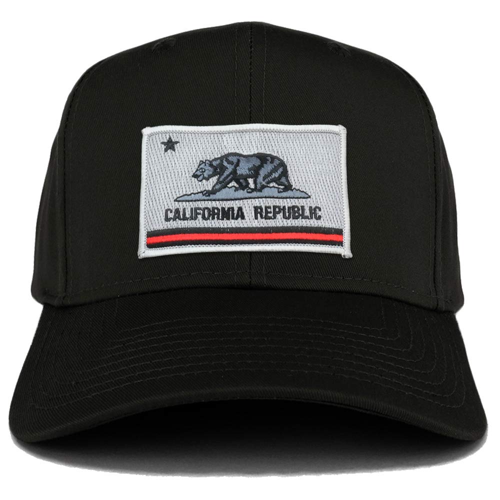 Armycrew California Thin Red Line Flag Patch Structured Baseball Cap