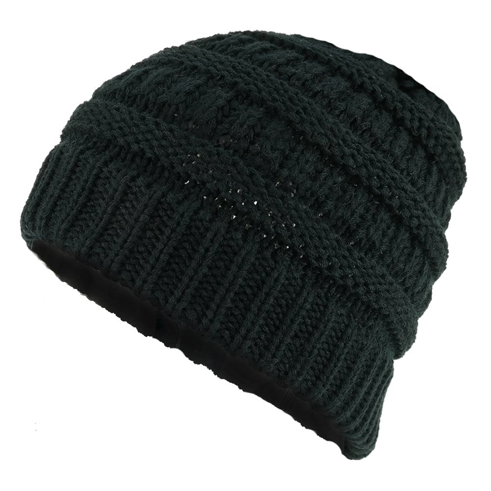 Armycrew Kids Solid Ribbed Knit Warm Beanie Hat - Beige