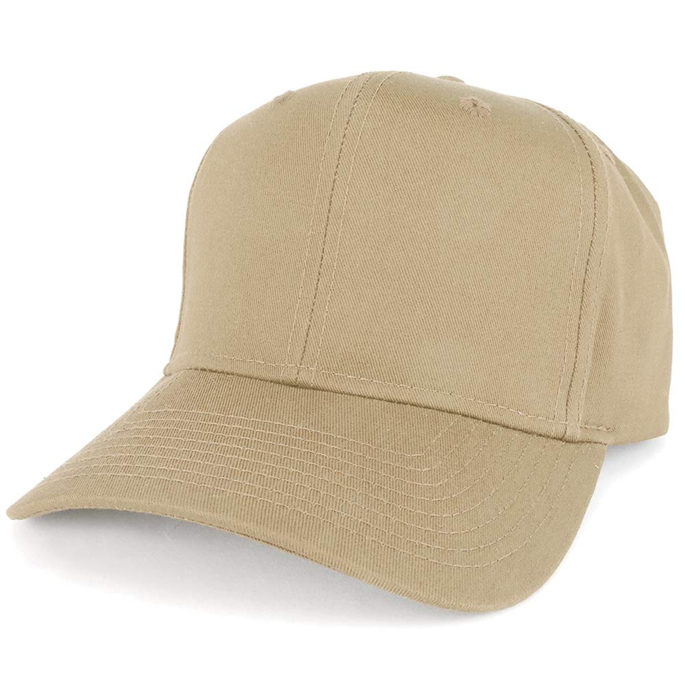 Armycrew Adjustable Solid Color Plain Cotton Polyester Blank Snapback Baseball Style Cap
