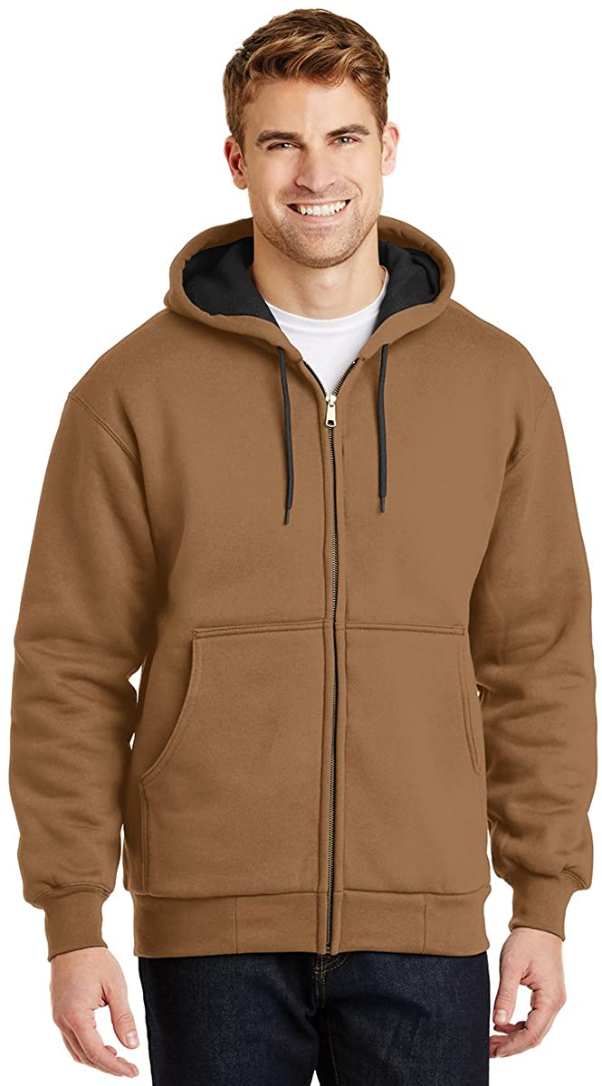 Armycrew Men's Heavyweight Full Zip Hoodie with Thermal Lining
