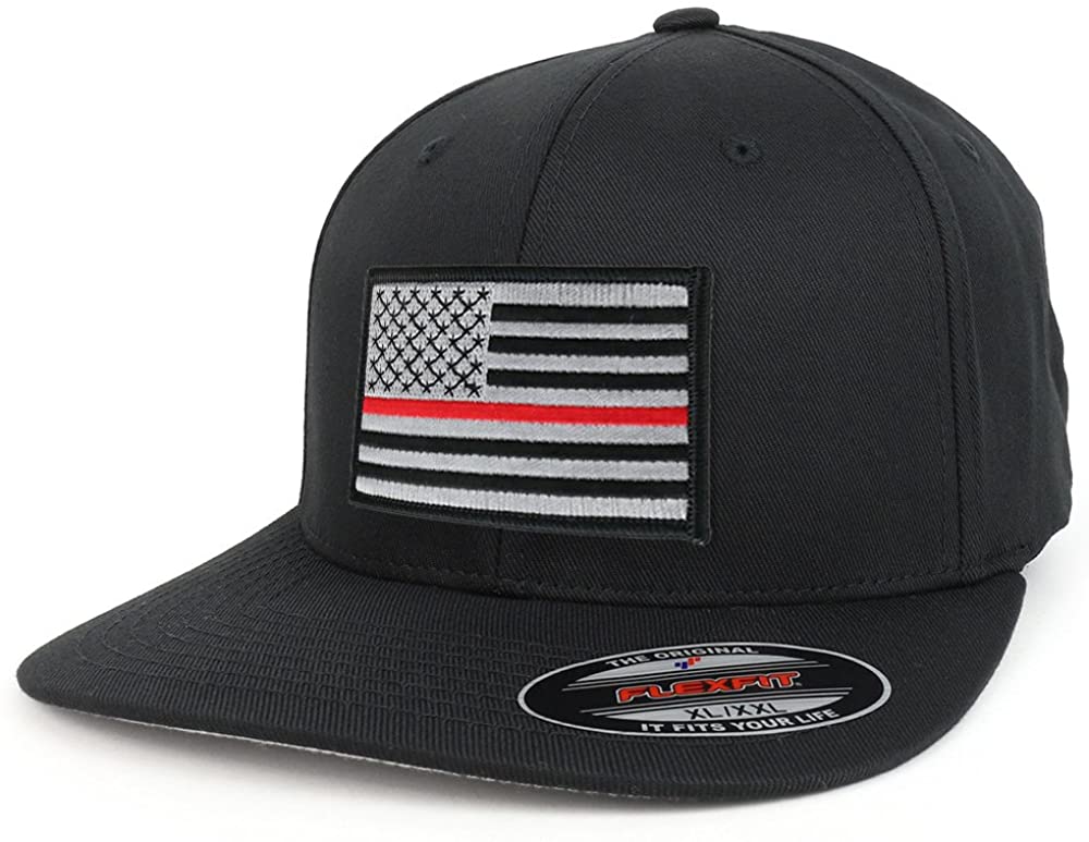 Armycrew XXL USA American Flag Embroidered Iron On Patch Flexfit Cap