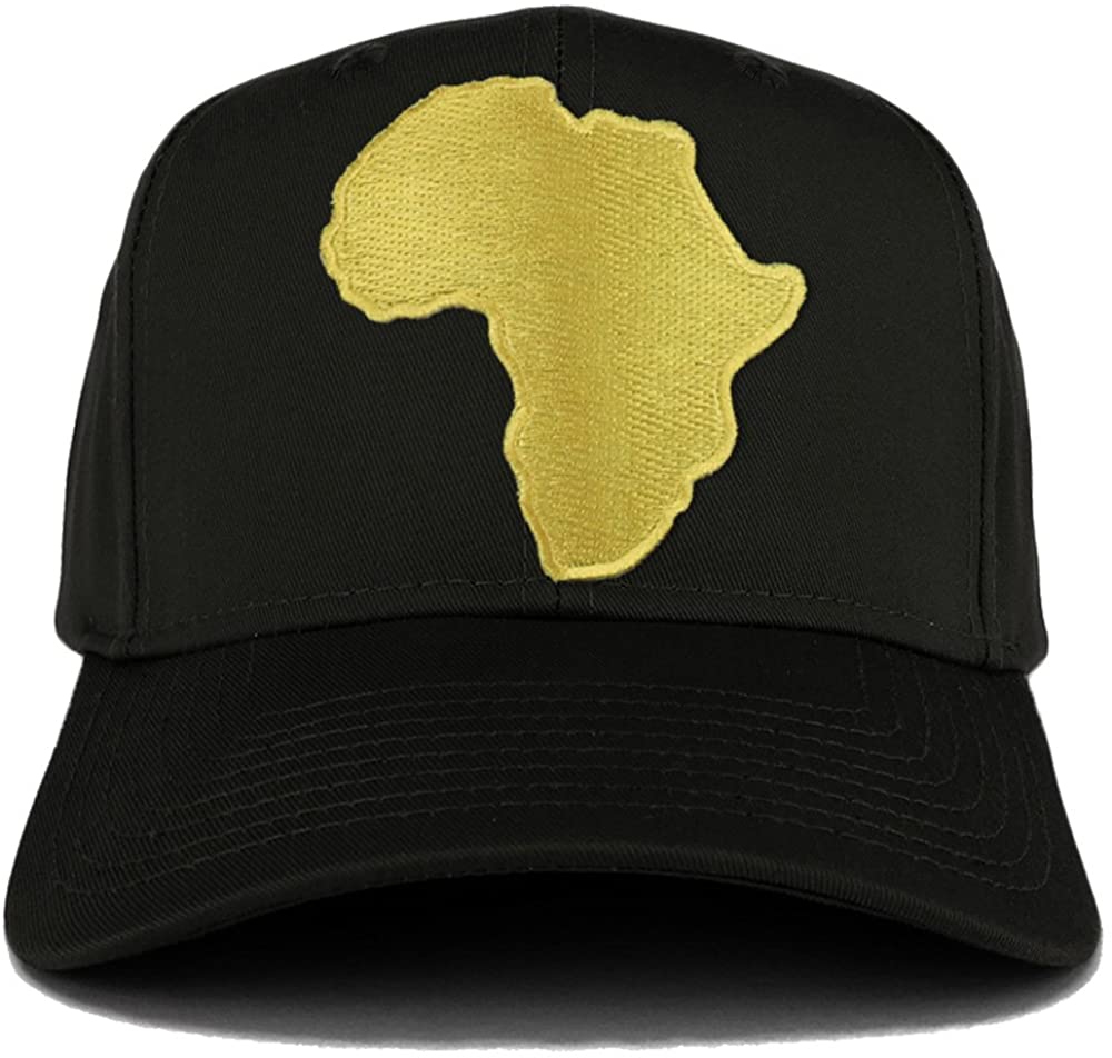 Armycrew Golden Africa Continent Map Patch Snapback Baseball Cap