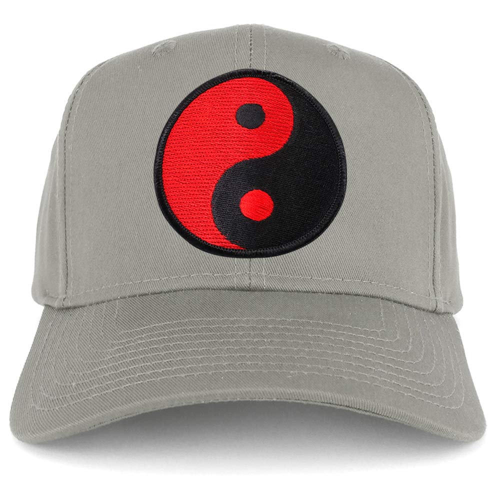 Armycrew Red Yin Yang Patch Structured Baseball Cap