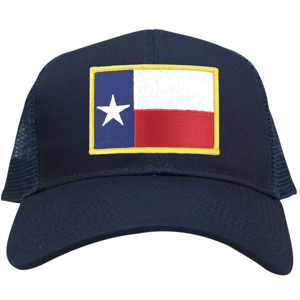 Texas State Flag Embroidered Iron on Patch Snapback Adjustable Mesh Cap