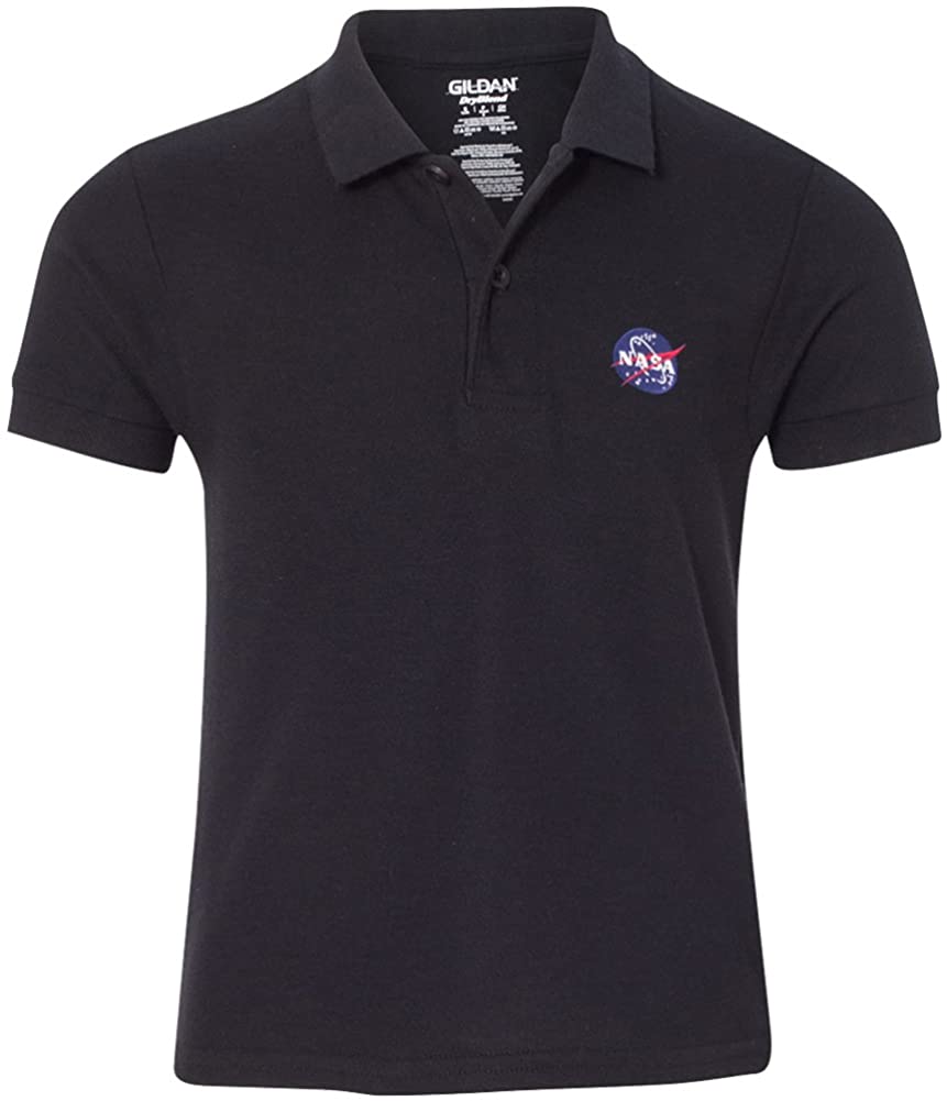 Gildan Youth NASA Insignia Embroidered Double Pique Polo Shirt - XS to XL