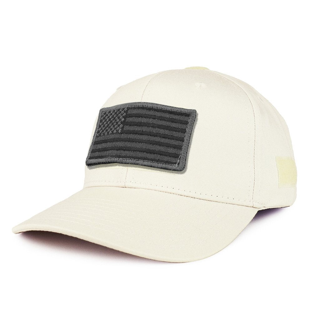 Armycrew USA Grey Flag Tactical Patch Structured Operator Baseball Cap