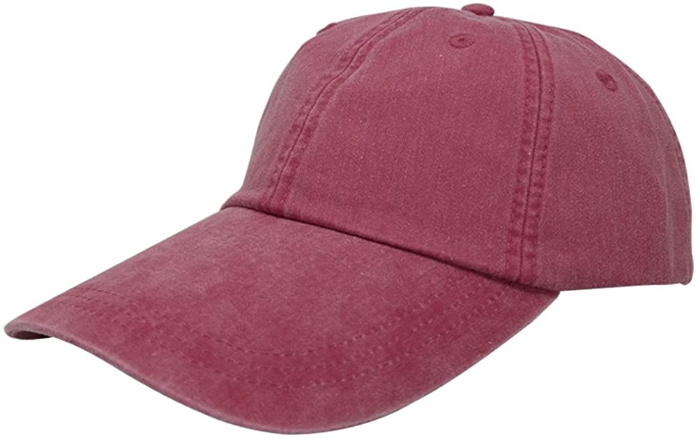 Sunbuster Extra Long Bill 100% Washed Cotton Cap with Leather Adjustable Strap