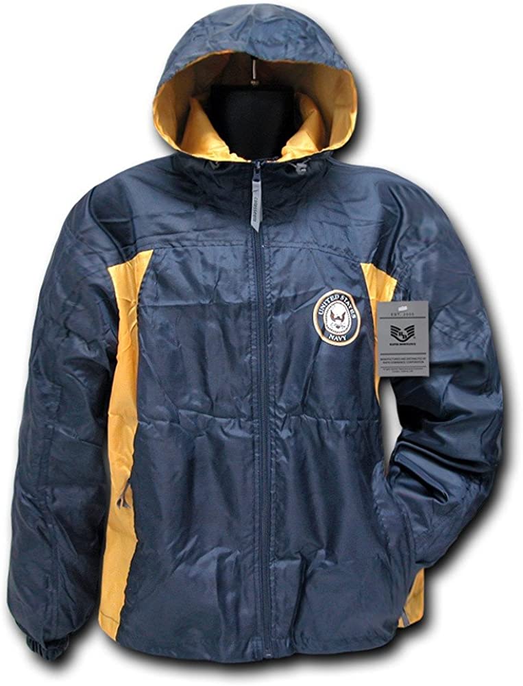 2 Tone Military Windbreaker Jacket - Navy