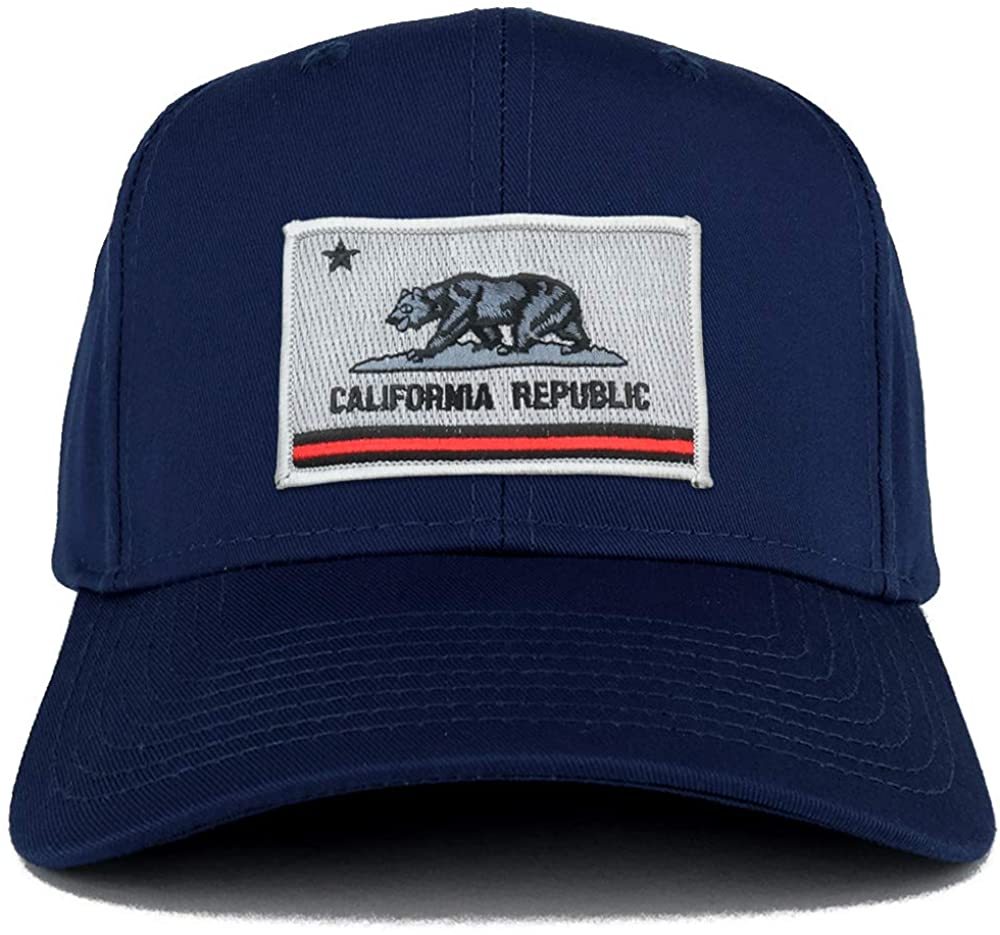 Armycrew California Thin Red Line Flag Patch Structured Baseball Cap