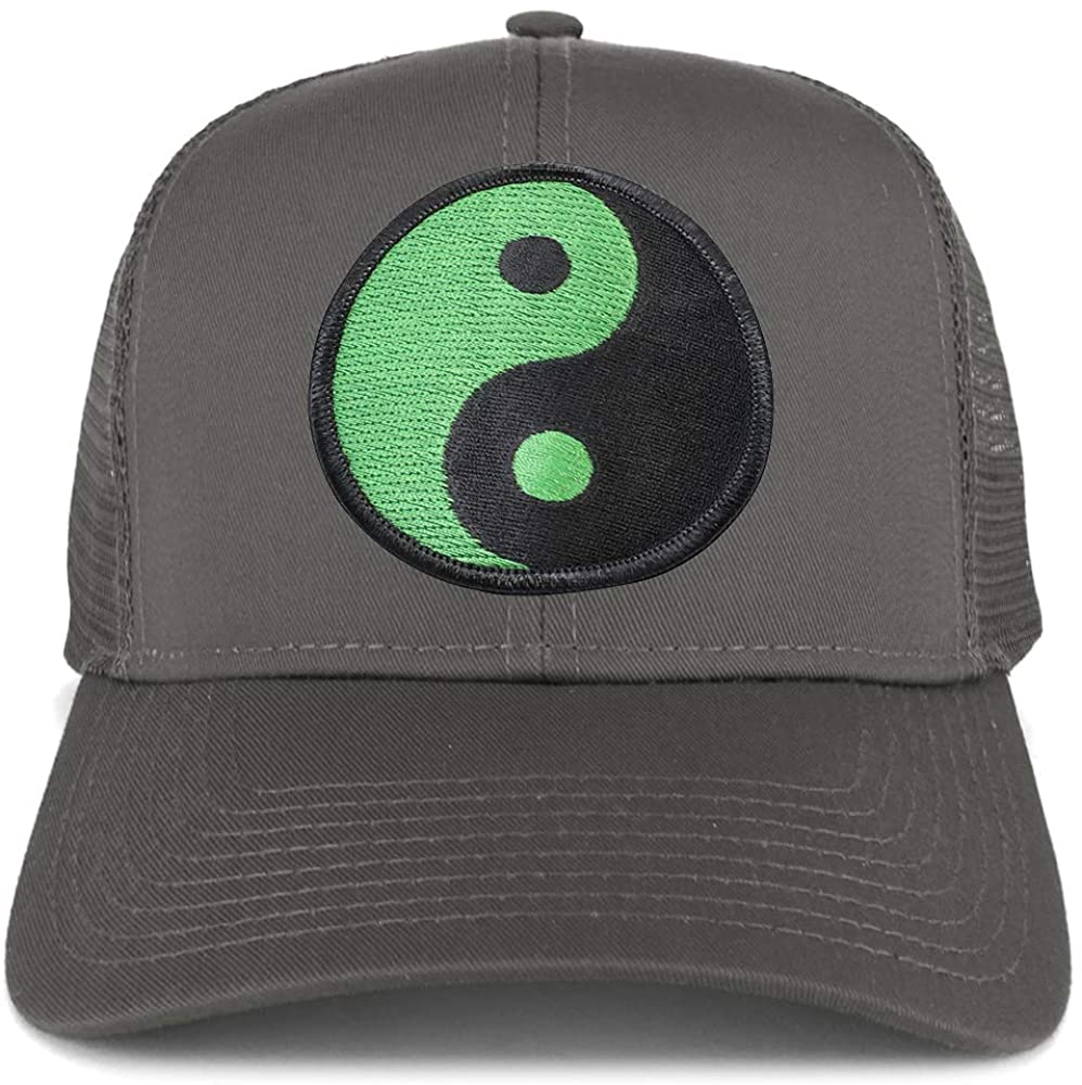 Armycrew Green Yin Yang Patch Structured Mesh Trucker Cap