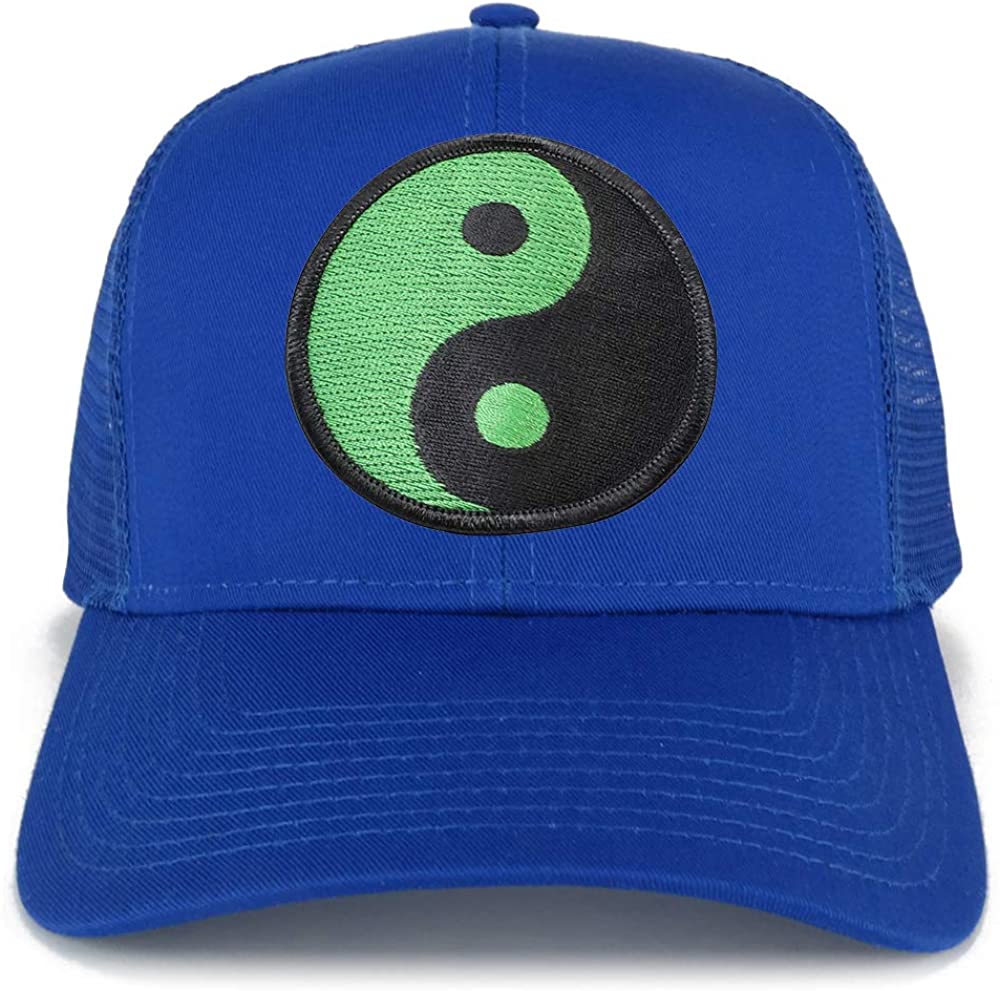 Armycrew Green Yin Yang Patch Structured Mesh Trucker Cap
