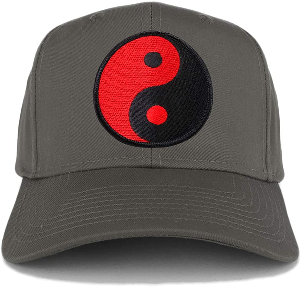 Armycrew Red Yin Yang Patch Structured Baseball Cap