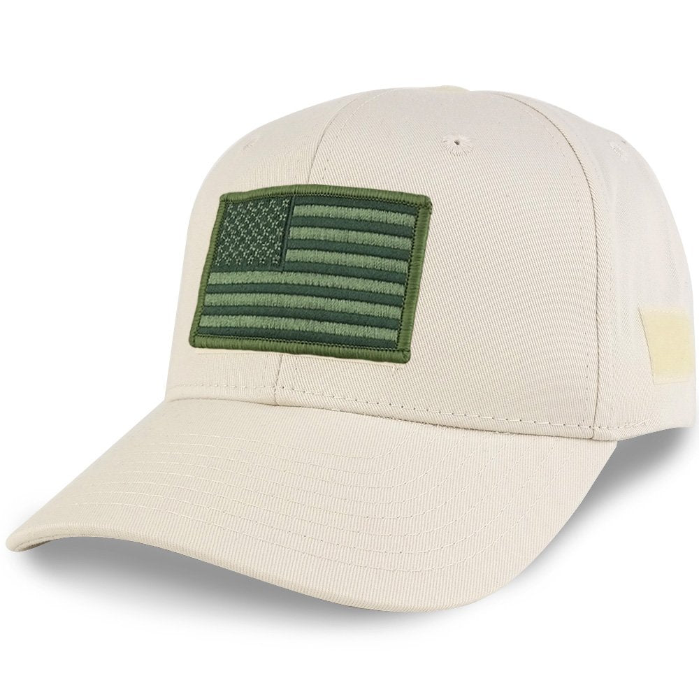 Armycrew USA Flag Olive 2 Embroidered Tactical Patch Adjustable Structured Operator Cap