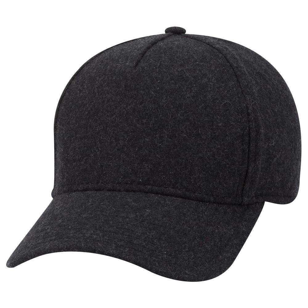Armycrew 5 Panel Low Profile Melton Wool Blend Structured Baseball Cap