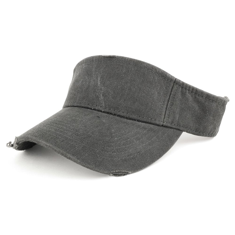 Armycrew Frayed Pigment Dyed Garment Washed Distressed Adjustable Visor Cap