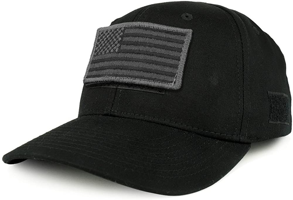 Armycrew USA Grey Flag Tactical Patch Structured Operator Baseball Cap
