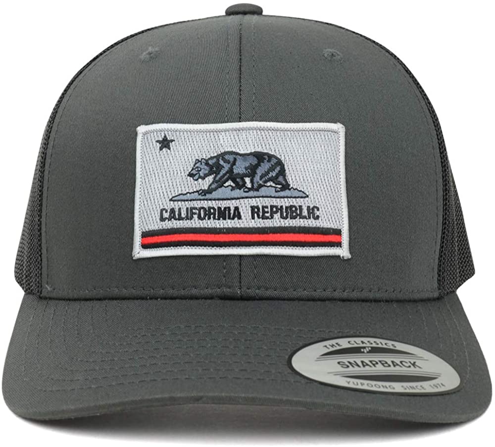 Armycrew California Thin Red Line Flag Patch Mesh Trucker Cap