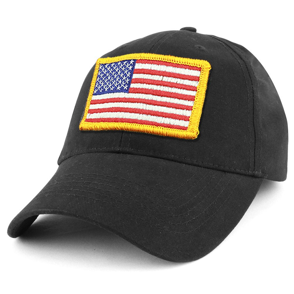 Armycrew USA Yellow Flag Tactical Patch Cotton Adjustable Baseball Cap