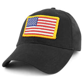 Armycrew USA Yellow Flag Tactical Patch Cotton Adjustable Baseball Cap