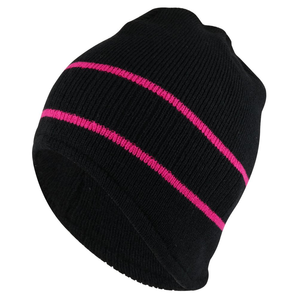 Armycrew Double Striped Acrylic Knit Warm Winter Beanie Cap - Royal RED