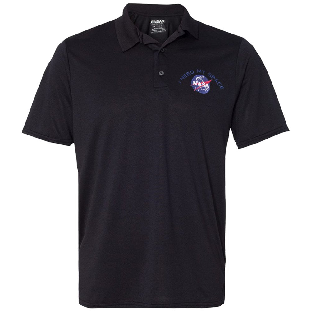 Mens NASA I Need My Space Meatball Embroidered Poly Jersey Sport Shirt