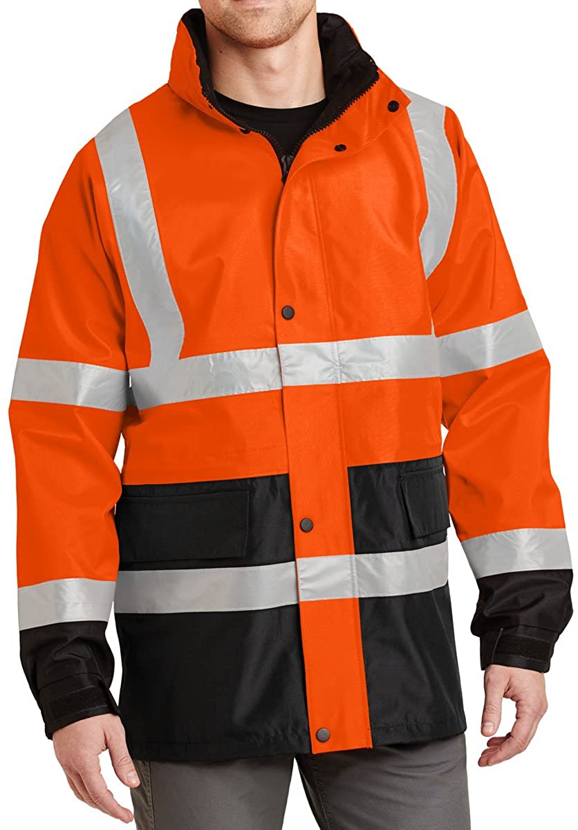 Armycrew High Visibility ANSI 107 Class 3 Safety Waterproof Parka Jacket