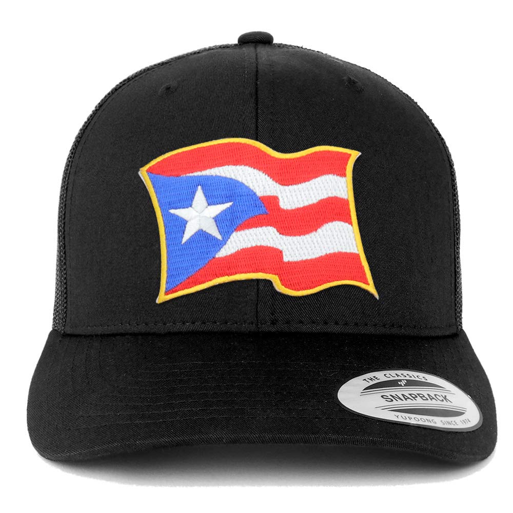 Armycrew Puerto Rico Waving Flag Patch Mesh Trucker Cap